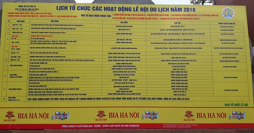 Lịch tổ chức các hoạt động Lễ hội Du lịch Cửa Lò 2018