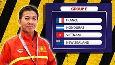 Việt Nam cùng bảng Pháp, Honduras, New Zealand tại World Cup U20